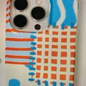 SHEIN Blue and Orange Geometric Phone Case